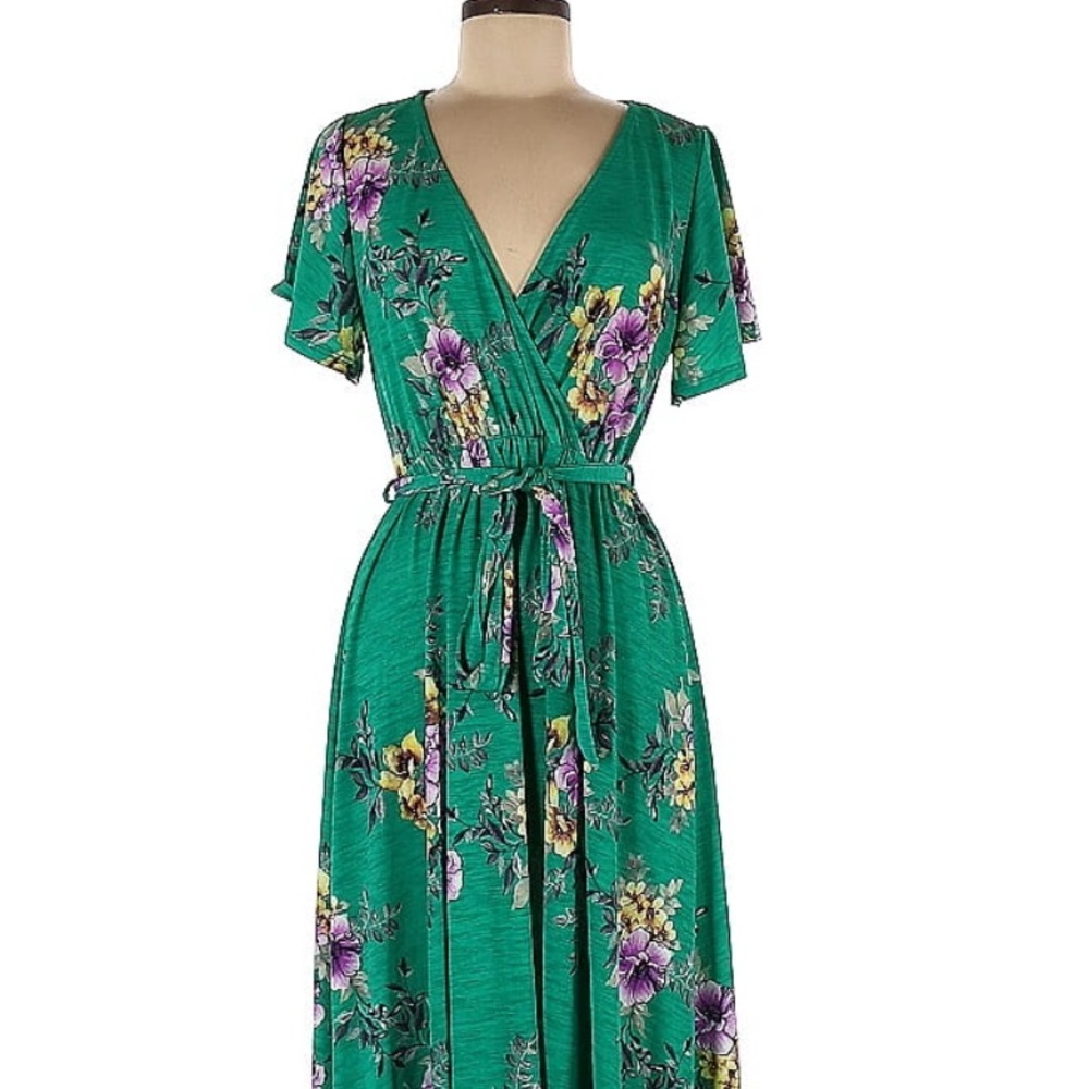 West Kei Teal Floral Dress